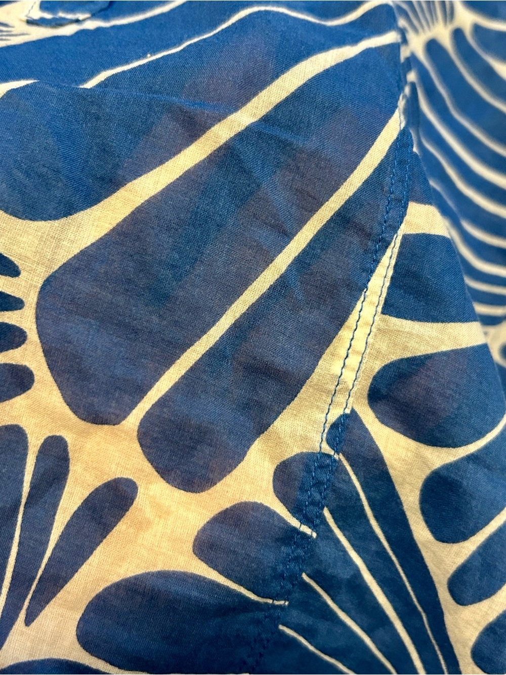 J. Crew Blue Shell-Print Tunic swim cover up - Picture 8 of 8